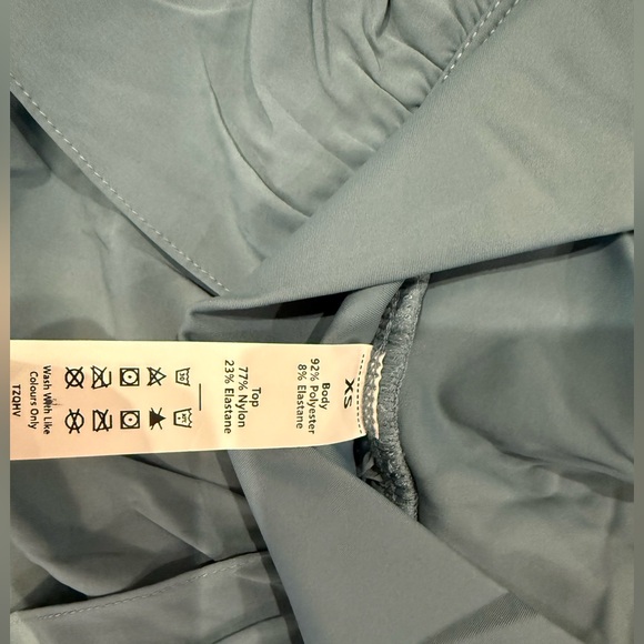 Halara Breezeful™ High Waisted Palazzo Split Wide Leg Pant stone Blue XS NWT - Picture 7 of 8